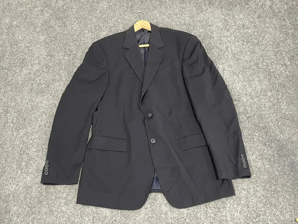 GIORGIO COSANI Suit Jacket Mens 42 L Wool Blue Sport Coat Navy N77